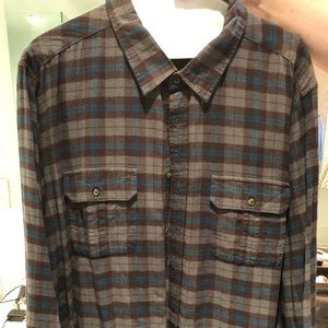 Carbon2 Cobalt plaid flannel shirt